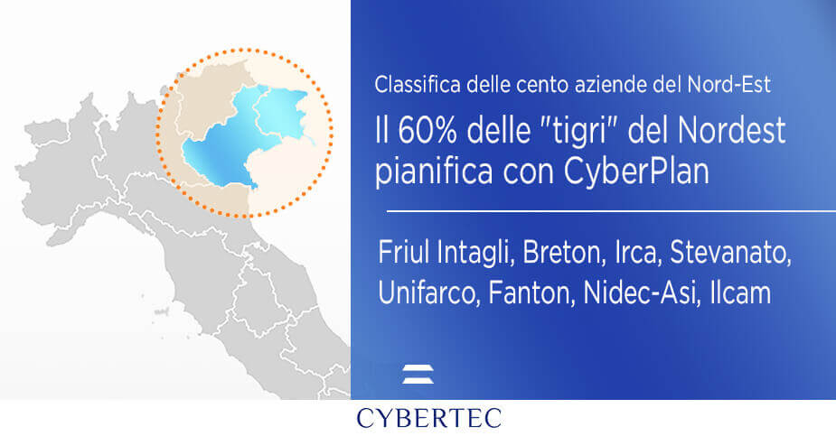 Il 60% delle "tigri" del Nordest pianifica la produzione con CyberPlan